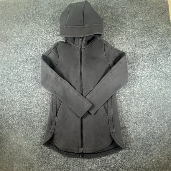 Lululemon Going Places‎ Hooded Jacket Black Size 4 - Picture 2 of 11